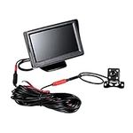 TOTMOX Backup Camera 4.3" Color TFT LCD Display Monitor Rear View Reverse Camera Display for Car SUV Van Truck IP68 Waterproof Night Vision Car Camera