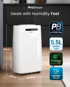 Pro Breeze 20L Smart Dehumidifier – High Capacity Home Moisture Removal