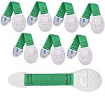 KitschKitsch® 8pcs Baby Infant Child Proofing Safety Locks Latches Door Cupboard Cabinet Fridge Drawer Locks (Green)