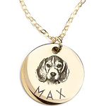 Personalized Pet Mom Gifts Custom Pet Jewelry Dog Necklace Cat Lovers Mothers Day Gift for Grandma from Daughter Custom Portrait Pet Memorial Gifts Unique Jewelry Gifts for Her -LCN-AP, Medium, Gold