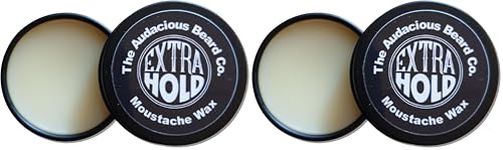 Extra Hold Moustache Wax - The Audacious Beard Co (Pack of 2)