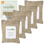 MOSO NATURAL Unscented Air Purifying Bag 200G (5 Pack). A Scent Free Odor Eliminator Granule For Cars, Closets, Bathrooms, Pet Areas. Premium Moso Bamboo Charcoal Odor Absorber. (Beige Linen)