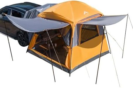 UNIHIMAL SUV Tent for Camping,Waterproof PU2000mm, Fits 5-8 People,Spacious Double Layer Design, Includes Rainfly & Storage Bag, 8FT L x 8FT W x 7.2FT H,Orange