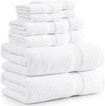 LANE LINEN 10 PC White Bath Towels 