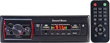 Sound Boss Double USB/SD/AUX/Bluetooth/FM/MP3 Charge pro+ Car Stereo (Single Din)