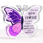 New Home Gifts, House Warming Gifts for New Home - Acrylic Butterfly Plaque Housewarming Gifts for New Home, Ideal New Home Gifts for Couple, New House Gift, Housewarming Gifts for Men Women Friend