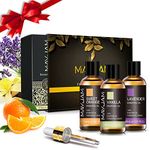 MAYJAM Essential Oils Set 3 * 30ml Sweet Orange Vanilla Lavender Essential Oils, Aromatherapy Essential Oil Gift Set for Diffuser, Humidifier