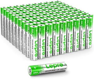 Lepro AAA Alkaline Batteries, 1.5 Volt 1200mAh Triple A Batteries, Long Lasting Power, Holds Power Up to 10 Years, Anti-Leakage Technology, Ideal for Everyday Devices, Pack of 100