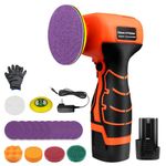 Cordless Polisher & Cleaner Kit, 16.8V 3.0Ah Rechargeable Batteries, 20 Accessories, 3" Mini Cordless Buffer Polisher for Car Detailing, 3500PRM High Speed for Polishing/Sanding/Waxing/Cleaning