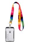 AccuPrints Multicolor Stripes Lanyard for ID Card or Identity Card for id Card Holder Badge for Office PVC yo yo retractors Cards Retractor lanyards Keys Unisex with Aluminium ID Card Holder