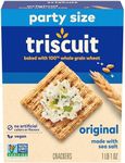 Triscuit Original Whole Grain Wheat Crackers, Vegan Crackers, Party Size, 17 oz