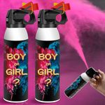 RISEMART Gender Reveal Confetti Smoke Cannon, Small Size Biodegradable Fire Extinguisher Cannon Party Poppers for Baby Shower, Wedding, Birthday, Party, Christmas (2 Pack, Pink)