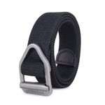 Zacharias Men's Cotton Fabric Army Tactical Solid/Plain Belt pp-29 (Black_Free Size) (Pack of 1)