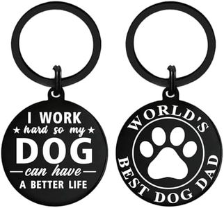 Dog Dad Gifts for Men - Dog Lover Gifts for Men - Best Dog Dad Ever Keychain, Dog Dad Birthday Gift