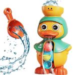 DONGTATA Duck Bath Toy for Baby Kids with Rotatable Waterwheel Toddler Bathtub Toys for Girls Boys Bath Time Funny Shower Water Toy(blue)…