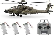 RCTRORCARY 1/48 C170 AH-64D RC Gyro Helicopter with Optical Flow Positioning, TOF Altitude Hold, One-Key Inverted Flight, 2.4G 6CH Military Aircraft for Adults Outdoor- RTF