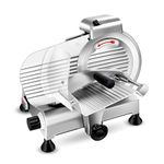 Zomagas - Meat Slicer, Meat Slicer Machine for Home and Commercial 210W Frozen Meat and Cheese with 8.5" Chrome Steel Blade, Semi-Auto Adjustable Thickness