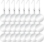 Chephon Upgraded Bird Scare Discs Set - Large 24 Discs- Highly Reflective Double-Sided Bird Reflectors, Better Scare Devices to Keep All Birds Away Like Woodpecker and Pigeon