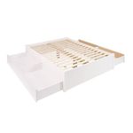 WBSQ-1302-4K Select 4-Post Platform Bed with 4 Drawers - White