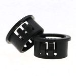 Pack of 100 Snap Fit Bushes, to Fit Hole Sizes 20mm x 3.2mm, 15.9mm Internal Diameter, Cable Bush, Panel Hole Insert, Nylon Grommet, Cable Protector