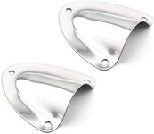 Lind Kitchen 2 Pcs 2.24x2.16x1.65inch Stainless Steel Large Size Marine Vent Cover, Air Outlet and Protective Cap, Wire Cover Clam Shell Vent for Boat Cable and Transducer Wiring