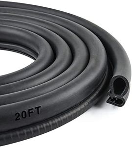 Car Door Rubber Seal Strip with Side Bulb, 20 Feet PVC Bulb Trim with EPDM Automotive Rubber Weather Stripping for Cars, Boats, Trucks, RVs, and Home Applications