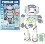 Lexibook ROB80FR Powerman Max-Robot éducatif programmable Jouer apprendre-Jouet Pour garçons et Filles-Parle en français, Danse, Musique, STEM, raconte histoires, Lance des disques