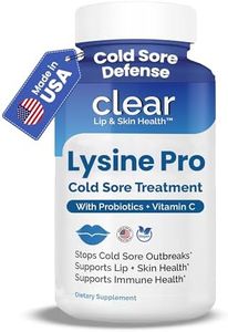 Cold Sore Treatment for Lips - Lysine Supercharged with Acidophilus Probiotic & Lactobacillus Rhamnosus + Vitamin C for Lip and Skin Health - Immune Support for Effective Prevention and Clear Skin