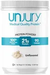 Unjury Unflavored Protein Powder | 21g 100% Whey Isolate Protein Powder | Unflavored Whey Protein Powder | Low Carb and Sugar Free Whey Protein Isolate | Gluten Free | Certified Kosher | 15 Servings