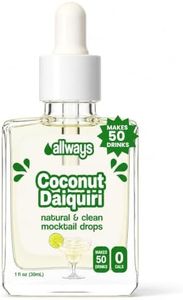 Allways Coconut Daiquiri Drops – Sugar Free Liquid Water Enhancer with Monk Fruit – Zero Calorie Coconut Daiquiri Mocktail Drink Mix for Water or Sparkling Water– Natural Flavors – 50 Servings – No Sugar Hydration