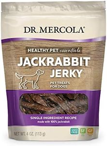 Dr. Mercola Jackrabbit Jerky for Dogs, 4 oz. (113g), Made with Wild Jackrabbit, Non GMO, Gluten Free, Soy Free