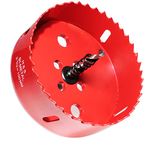 GARHWAL Bi-Metal Hole Saws - 100mm Wood Cutter, Metal Hole Saw, Circular Cutter for Wall, 100mm Core Drill Bit - Fast Cutting, Long Life Blades for Plumber, Conduit, Kitchen, Bathroom and More