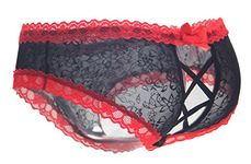 Sofishie Sexy Midnight Cross Panties, Red, Medium