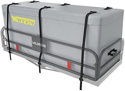 WILDROAD Hitch Cargo Carrier Bag 100% Waterproof 58.5" x 22" x 25" Hitch Cargo Bag 18.2 Cubic Feet Include 6 Reinforced Straps for Truck Pickup All Vehicle