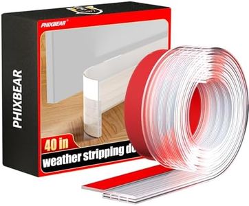 Silicone Door Draft Stopper, Phixbear Transparent Weather Stripping Door Seal, Exterior Door Draft Stopper Heavy Duty Adhesive, Suitable for Windproof, Warmth and Sound Insulation Under Doors 2" x 39"