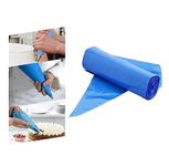 Venuscello® 100 x Savoy Icing Piping Disposable Blue Mash Thick 21" Sticky Bags for Decorating Cookies, Cake, Pastry Ideal for Baking Easy to Grip and Comfortable