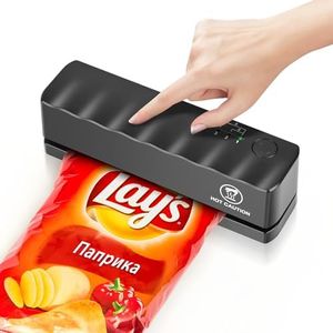 Comius Sharp Selladora Bolsas de Plástico, 5 Niveles de Calefacción Sellador Bolsas Recargable Portátil, USB Recargable Mini Sellador de Bolsas para Alimentos Bolsas,Refrigerios,Frutas,Galletas