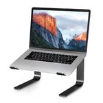 Suptek Aluminum Laptop Stand,Ergonomic Laptop Holder Riser Stand for Desk,Notebook Stand Compatible with MacBook Air, Pro, Dell XPS, Samsung and Most 11-17 inch laptops (Black)