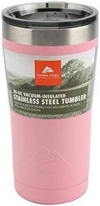 Ozark Trail 20oz vacuum Sealed Tumbler with Lock-in Leak Proof lid, light Pink