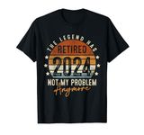 The Legend Has Retired 2024 Retro Vintage Funny Retirement T-Shirt