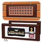 Pest-X Pro Vault Air Brick Covers 254mm x 102mm (2 Pack) - Rodent Control Vent Covers Exterior - Air Brick Pest Guard - Vent Cover for Walls Outside - Stops Mice and Pests - Brown