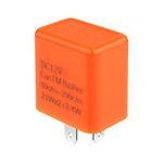 URAQT 12V 2-Pin LED Flasher Relay, Adjustable Indicator Relay, Turn Signal Indicator Blinker Relay for Motorcycle Motorbike Scooter