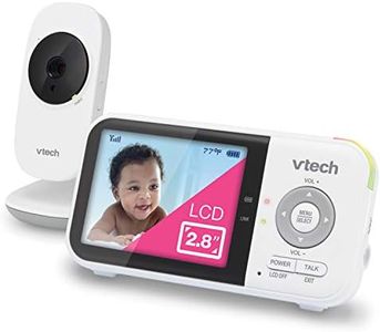 VTech VM819 Baby Monitor with Camera and Audio, 2.8” Screen Portable Baby Camera, Night Vision, 2-Way Audio, Temperature Sensor and Lullabies, Secure Transmission No WiFi, Ideal for Baby/Elderly/Pet