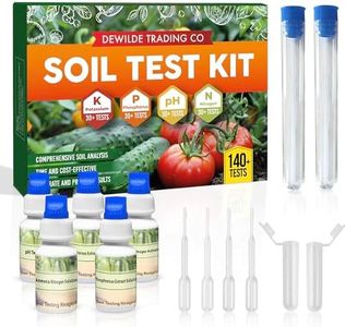 Soil Test Kit -140 Test- 2025 Updated- Testing PH Ammonia Nitrogen Phosphorus and Potassium - Tester for Your Vegetable Garden Lawn and Soil