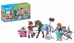 Playmobil 71241 Country Veterinarian for Horses, pony Farm, Horse Toys, Fun Imaginative Role-Play, Playset Suitable for Children Ages 4+