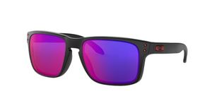 Oakley OO9102-910236 Sunglasses MATTE BLACK w/RED IRIDIUM Lens 55mm