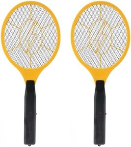 2 Pack Electric Fly Swatter, Handheld Bug Zapper Racket for Outdoor & Indoor, Mosquito Zapper Racket Battery Powered Tennis Mosquito Rackets for Insect