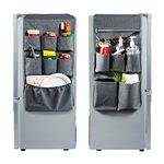 FRECOLSH Dorm and office Double Over the Fridge Caddy Organizer -Fridge Caddy Organizer - College Dorm Room Essentials for College Students Boys, Girls - 12 Pockets Flatware Organizers and Storage