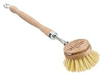 Bettina Wooden Dish Brush Washing Up Kitchen Pan Cleaning Scrub Handle Hanging Pot Round Fibres