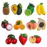 Heoclao 10 Pcs Fruit Fridge Magnets 3D Resin Fruit Fridge Magnets Funny Fridge Magnets Cute Refrigerator Magnets for Refrigerators, Whiteboards, Maps and Other Magnetic Items